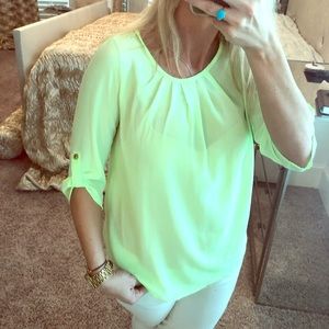 Spring NEW White Plum Bright Neon Summer Blouse